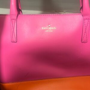 Kate Spade Vibrant Pink and Orange Satchel